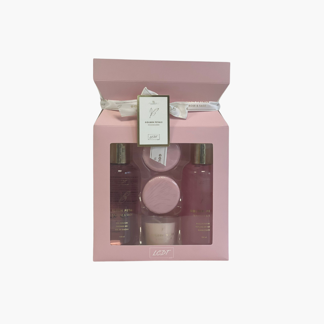 Coffret Golden Petals – Tea Rose & Sage