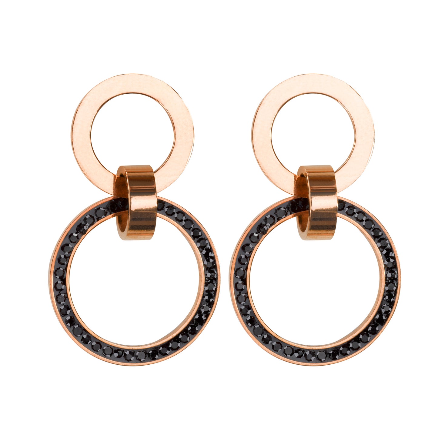 Boucles d'oreilles - Double Black Ring