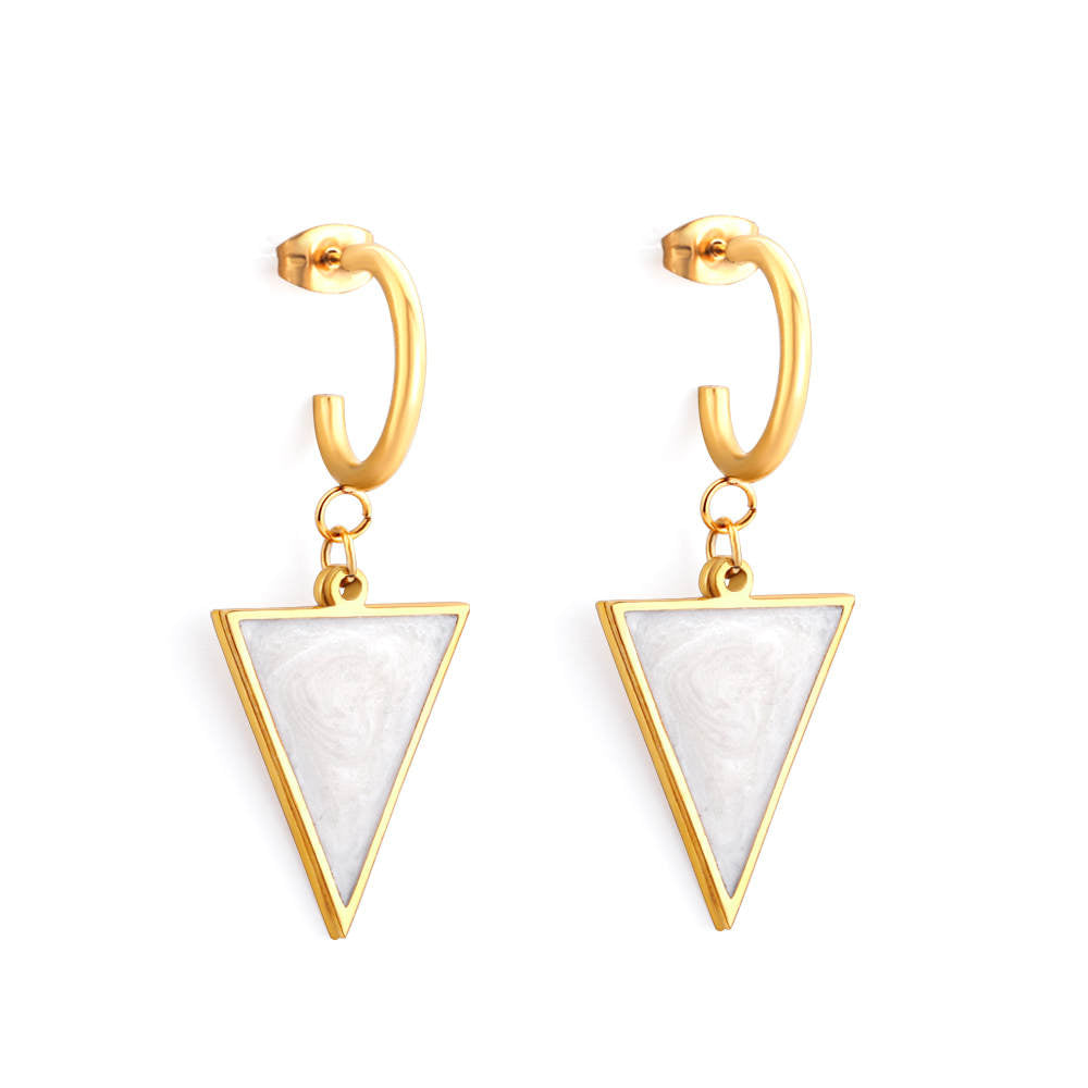 Boucles d'oreilles - White Triangle