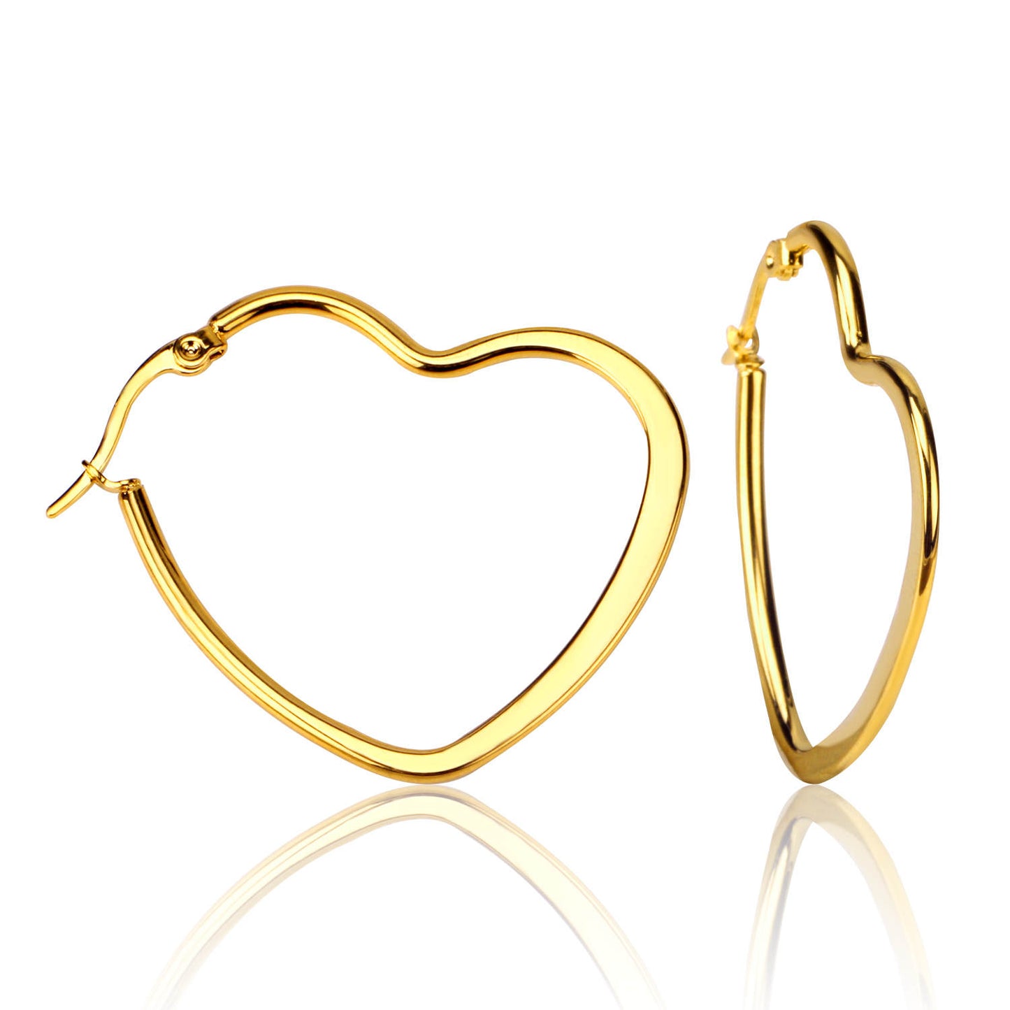 Boucles d'oreilles - Heart Hoop