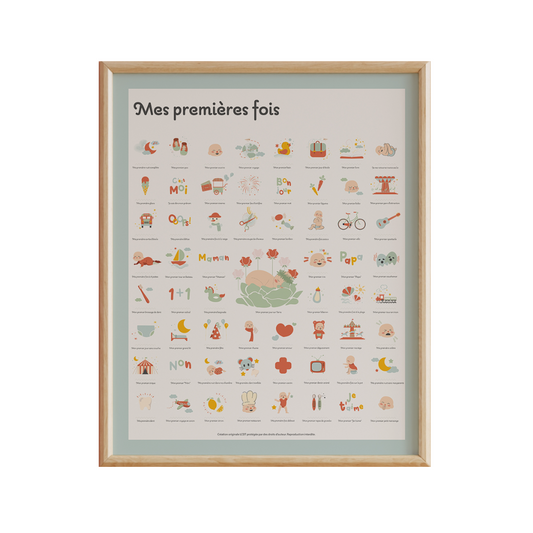 Affiche bébé "Mes premières fois"